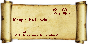 Knapp Melinda névjegykártya